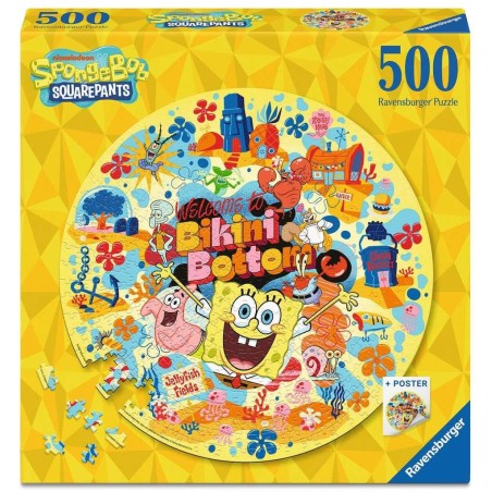 SpongeBob - SquarePants Round Jigsaw Puzzle Welcome to Bikini Bottom (500 pieces)