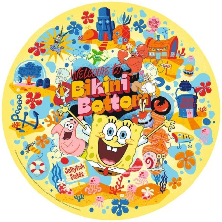 SpongeBob - SquarePants Round Jigsaw Puzzle Welcome to Bikini Bottom (500 pieces)