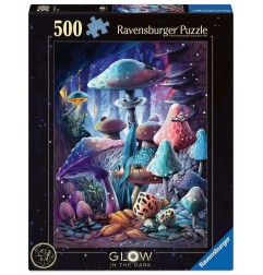 Ravensburger - Puzzle Glow-in-the-Dark Moonlight Mushrooms (500 pièces)