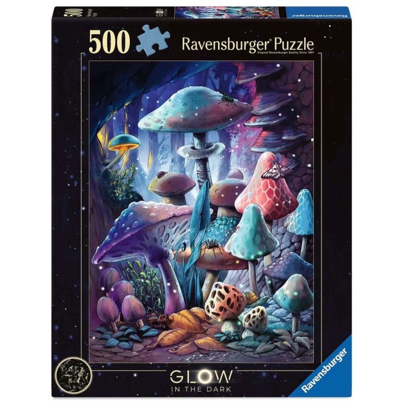 Ravensburger - Puzzle Glow-in-the-Dark Moonlight Mushrooms (500 pièces)