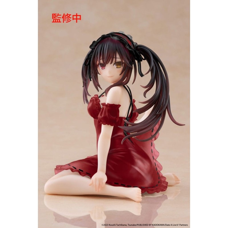 Date A Live - V PVC Statue Desktop Cute Figure Kurumi Tokisaki Nightwear Ver. Renewal 13 cm