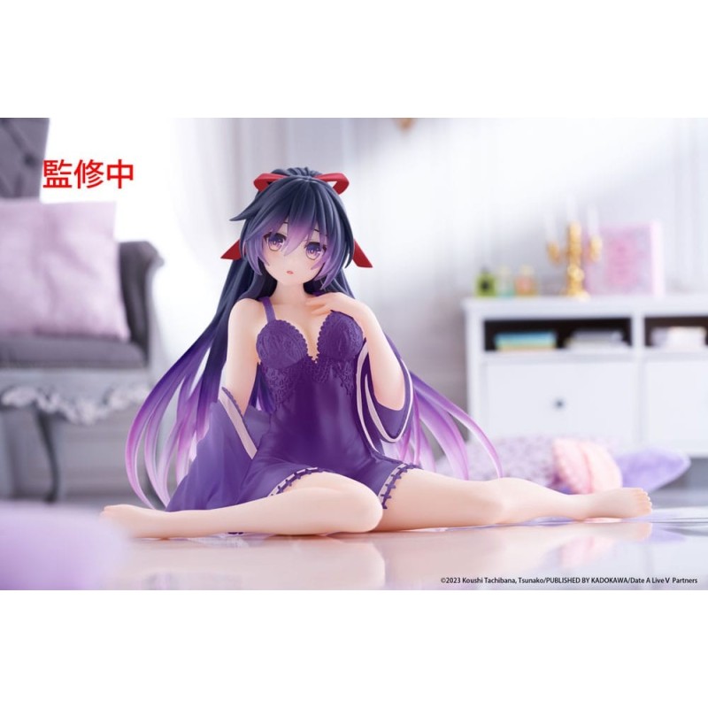 Date A Live - V PVC Statue Desktop Cute Figure Tohka Yatogami Nightwear Ver. Renewal 13 cm