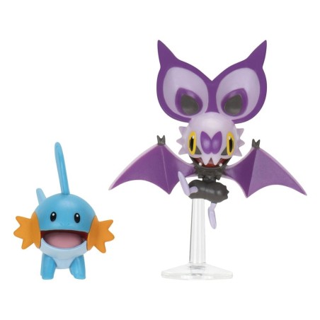 Pokémon - Figure 2-Pack Mudkip & Noibat with Stand 8 cm