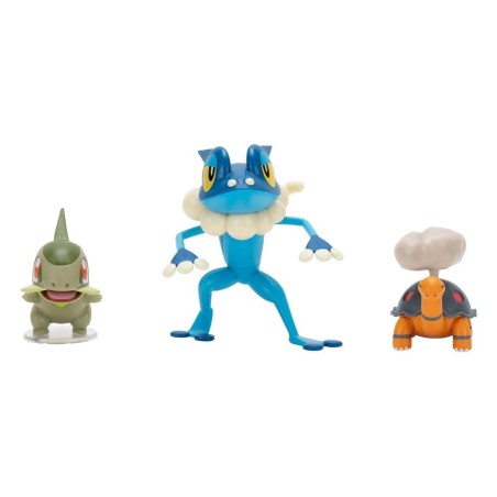 Pokémon - First Partner Battle Figure Set Figure 3-Pack Torkoal, Axew & Frogadier
