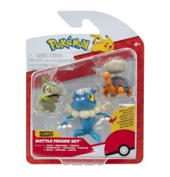 Pokémon - First Partner Battle Figure Set Figure 3-Pack Torkoal, Axew & Frogadier