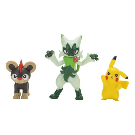 Pokémon - First Partner Battle Figure Set Figure 3-Pack Litleo, Pikachu & Floragato