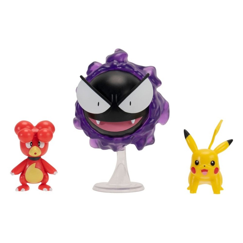 Pokémon - Pack 3 figurines First Partner Battle Figure Set Magby, Pikachu & Fantominus