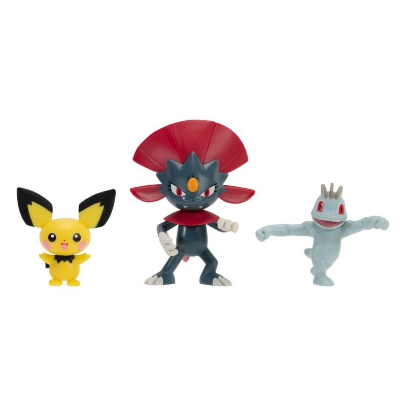 Pokémon - Pack 3 figurines First Partner Battle Figure Set Pichu, Machoc & Dimoret Pokémon - Pack 3 figurines First Partner Battle Figure Set Pichu, Machoc & Dimoret