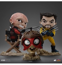 Marvel - Set Figurines Mini Co. Deadpool et Wolverine Unmasked 14 cm