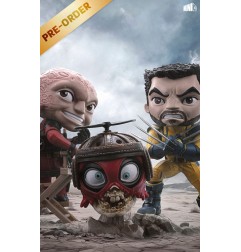 Marvel - Set Figurines Mini Co. Deadpool et Wolverine Unmasked 14 cm