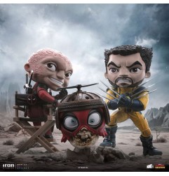Marvel - Set Figurines Mini Co. Deadpool et Wolverine Unmasked 14 cm