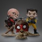 Marvel - Set Figurines Mini Co. Deadpool et Wolverine Unmasked 14 cm