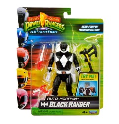 Power Rangers - Mighty Morphin  Action Figure Auto-Morphin Black Ranger 12 cm