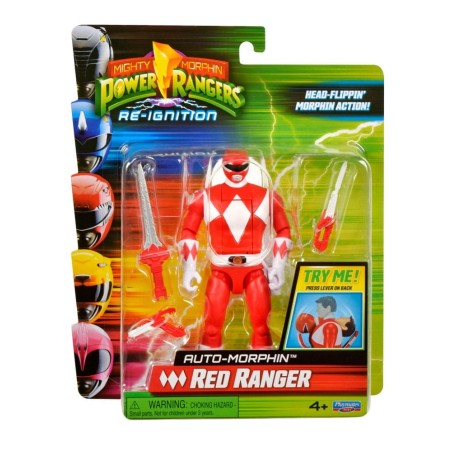 Power Rangers - Mighty Morphin  Action Figure Auto-Morphin Red Ranger 12 cm