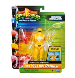 Power Rangers - Figurine Auto-Morphin Yellow Ranger 12 cm