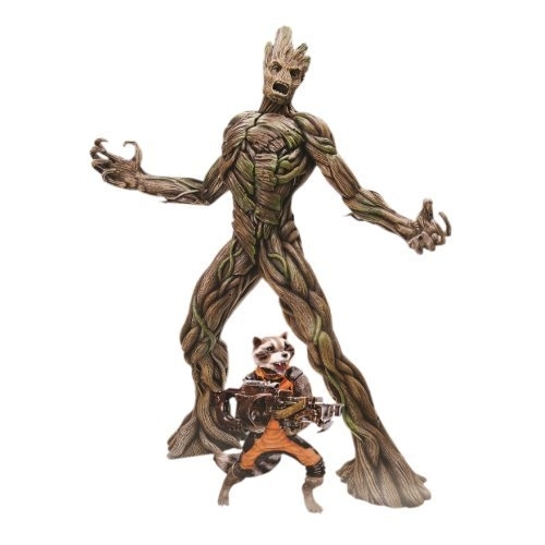 Les Gardiens de la Galaxie - Statuette PVC Action Hero Vignette 1/9 Groot & Rocket Raccoon 23 cm
