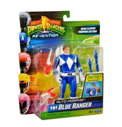 Power Rangers - Mighty Morphin  Action Figure Auto-Morphin Blue Ranger 12 cm