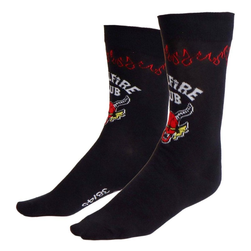 Stranger Things - Paire de Chaussettes Hellfire Club Black 38-45