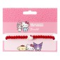 Hello Kitty - Bracelet perles rouges avec breloque Hello Kitty 21 cm