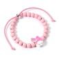 Hello Kitty - Bracelet pink beads with My Melody Charm 21 cm