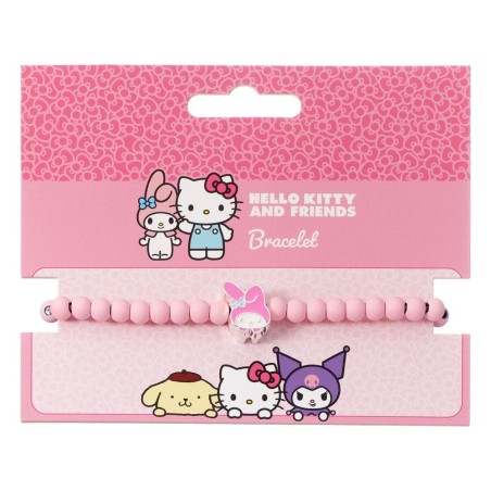 Hello Kitty - Bracelet perles roses avec breloque My Melody 21 cm