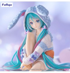Hatsune Miku - Statuette Noodle Stopper Hatsune Miku Rabbit Ear Hood Pajama Blue Color Ver. 14 cm