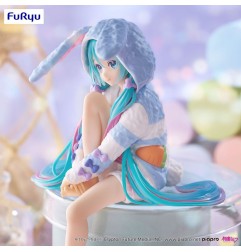 Hatsune Miku - Noodle Stopper PVC Statue  Rabbit Ear Hood Pajama Blue Color Ver. 14 cm