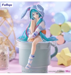 Hatsune Miku - Noodle Stopper PVC Statue  Rabbit Ear Hood Pajama Blue Color Ver. 14 cm