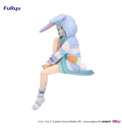 Hatsune Miku - Noodle Stopper PVC Statue  Rabbit Ear Hood Pajama Blue Color Ver. 14 cm