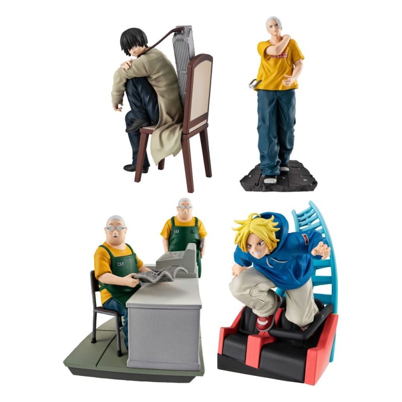 Sakamoto Days  - Pack 4 trading figures Sakamoto Days Petitrama EX Series Cut Out Scenes Set 9 cm