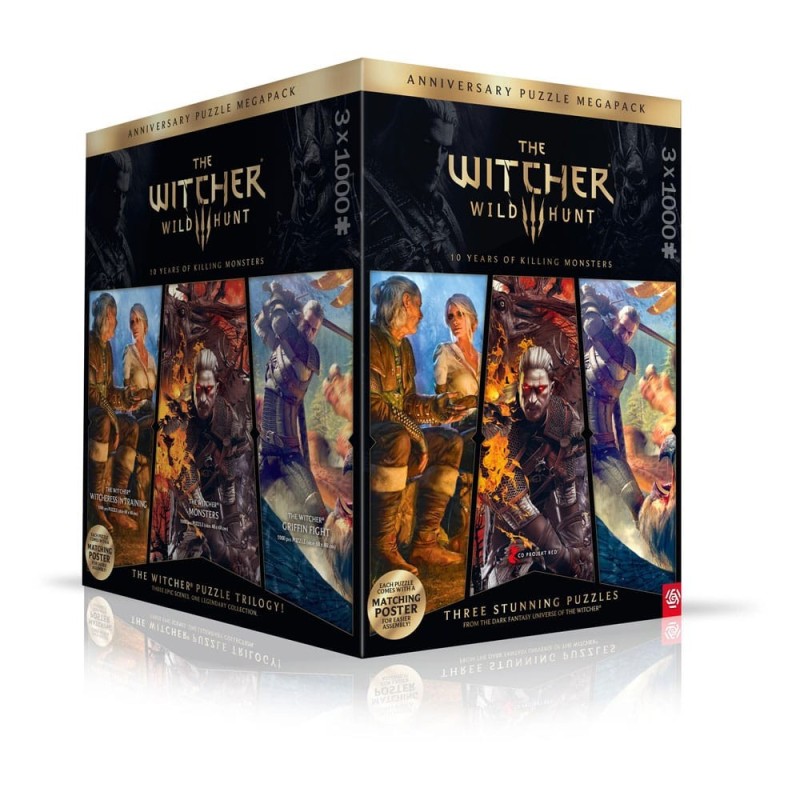 The Witcher - 3 Puzzle Triology Wild Hunt 10 Years of Killing Monsters (1000 pieces)