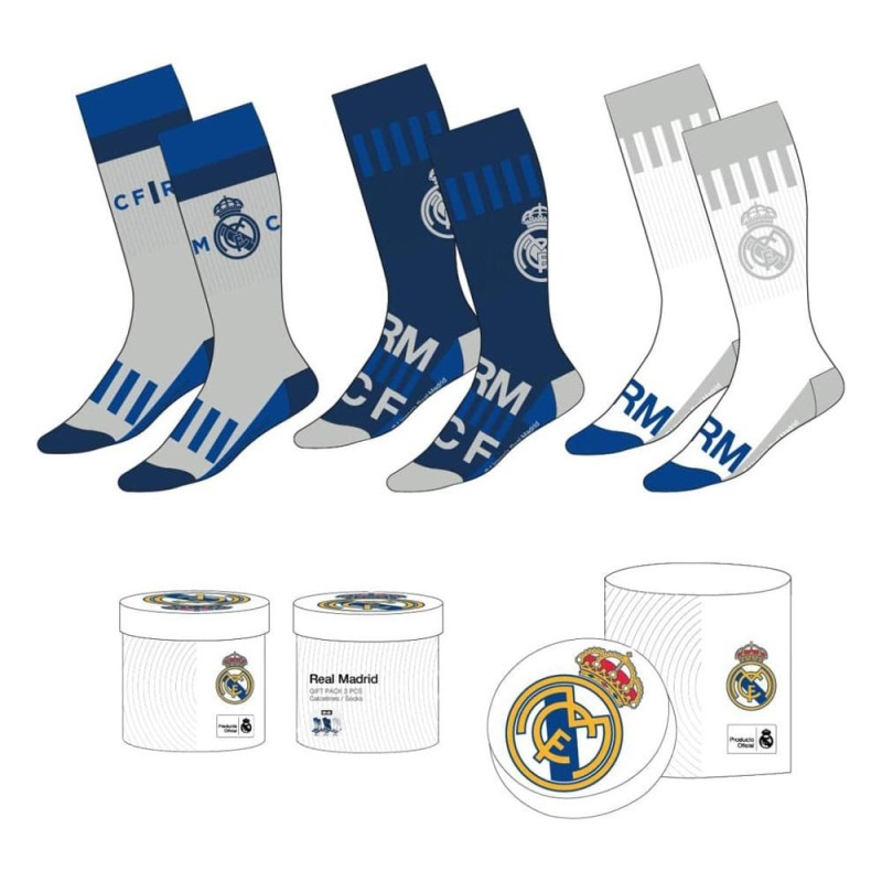 Football - Pack 3 paires de chaussettes Real Madrid 38-45