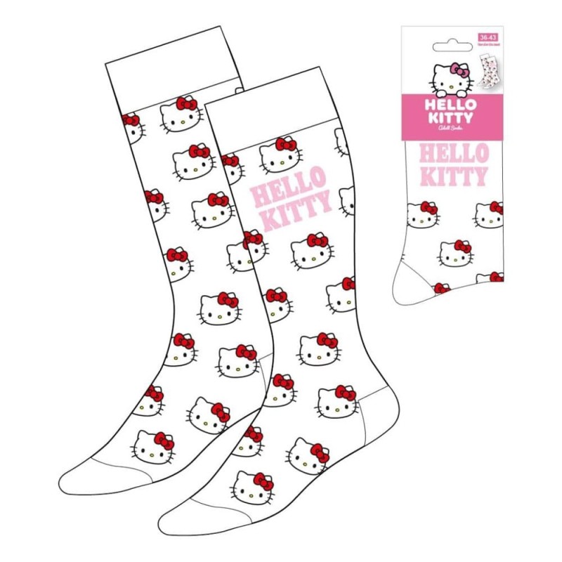 Sanrio - Socks Hello Kitty Face White 36-43 Sanrio - Socks Hello Kitty Face White 36-43
