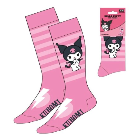 Sanrio - Socks Kuromi Pink Stripes 36-43