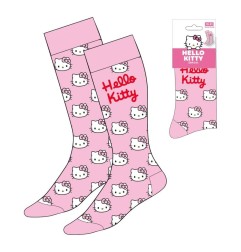 Hello Kitty - Paire de Chaussettes Hello Kitty Face Pink 36-43
