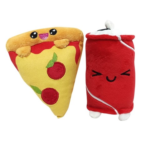 Other - Yummis Together Plush Figures 2 Pack Pizza & Cola in Take Away Bag 21 cm