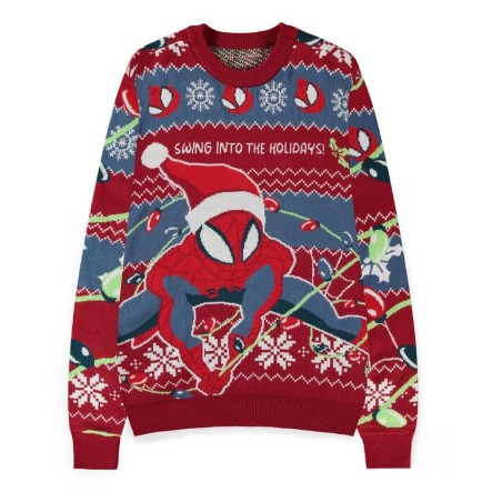 Marvel - Spider-Man Sweat Swing into the Holidays (Christmas Jumper) Size XL