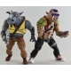 Les Tortues ninja - Pack 2 figurines Rocksteady & Bebop 18 cm