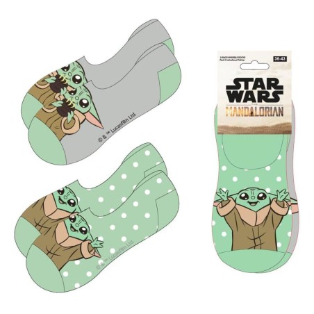 Star Wars : The Mandalorian - Pack de 2 Paire chaussettes Star Wars : The Mandalorian pinkies 38-45