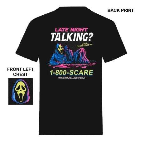Scream - T-Shirt Ghost Face Late Night Talking
