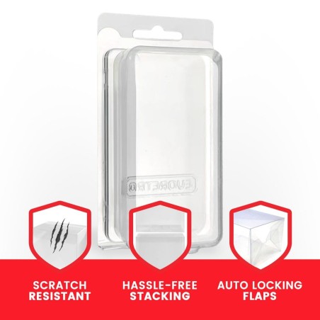 Evoretro - Pack 35 boîtes de protection Clamshell en PET pour figurines articulées XL