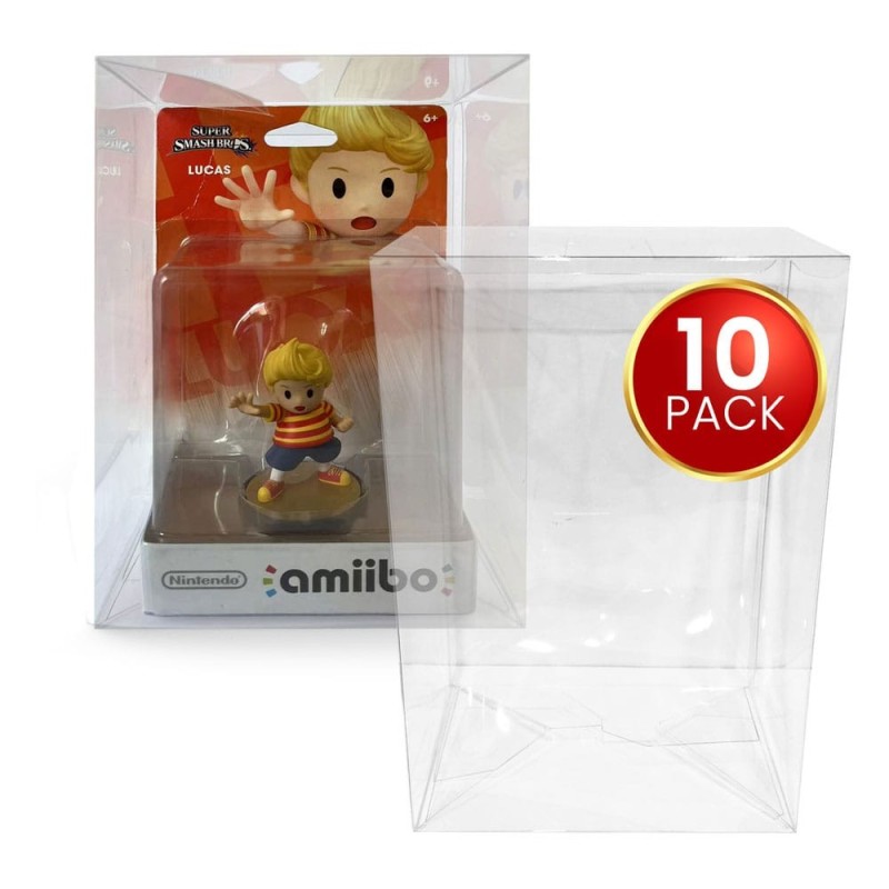 Evoretro - Pack 10 boîtes de protection en PET pour figurines Amiibo