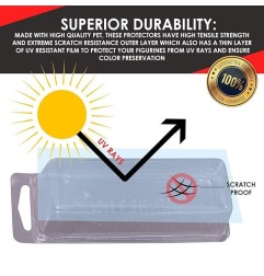 Evoretro - Pack 50 boîtes de protection Clamshell en PET pour figurines articulées