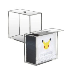 Evoretro - Présentoir vitrine acrylique pour Booster Boxes / Elite Trainer Boxes Ver. 2 avec couvercle coulissant
