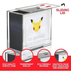 Evoretro - Présentoir vitrine acrylique pour Booster Boxes / Elite Trainer Boxes Ver. 2 avec couvercle coulissant