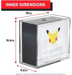 Other - Evoretro Acrylic Display Case for Booster Boxes / Elite Trainer Boxes Ver. 2 with Sliding Lid