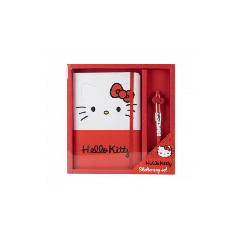 Hello Kitty - Set cadeau carnet de notes avec stylo Hello Kitty Hello Kitty - Set cadeau carnet de notes avec stylo Hello Kitty