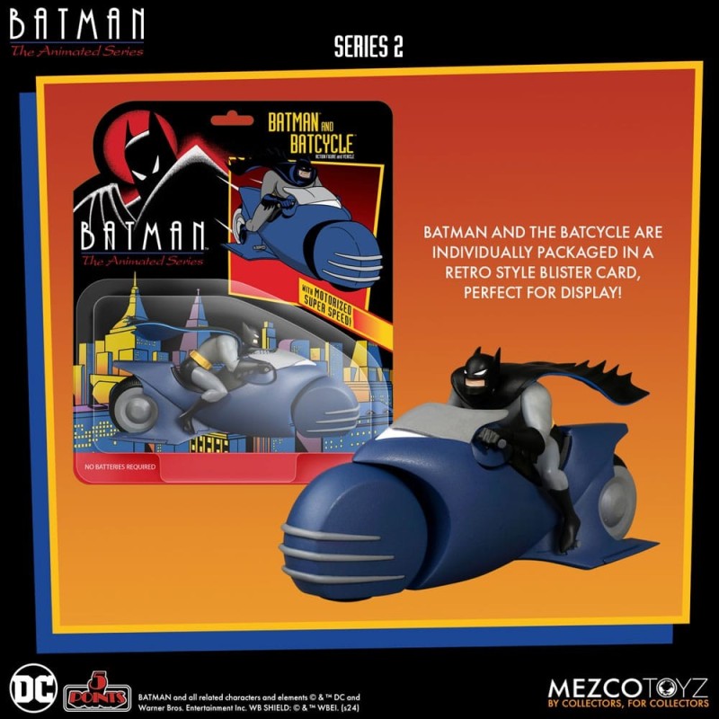Batman the Animated - Figurine 5 Points Batman & Batcycle 10 cm Series 2 Batman the Animated - Figurine 5 Points Batman & Batcycle 10 cm Series 2