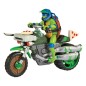 Ninja Turtles : Teenage Years - Figurine Drive N Kick Leonardo & véhicule 11 cm