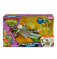 Teenage Mutant Ninja Turtles - : Mutant Mayhem Drive N Kick Action Figure Leonardo & Motorcycle 11 cm